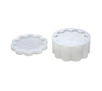 Ldabrye Scatola di immagazzinaggio Stampo in Silicone Scatola di Gioielli Stampi Resina Epossidica Calcestruzzo Cemento Gesso Candela Jar Mold Casa