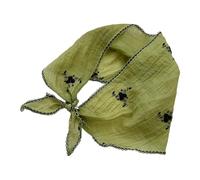 Ldabrye Sciarpa ricamata floreale compatta design pieghevole foulard multiuso avvolgere la testa piccola scialle o copertura del collo traspirante attività all'aperto copertura della testa