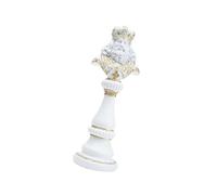 Ldabrye Scultura di cavallo del re della statua di scacchi nero/bianca per la decorazione sofisticata della casa e dell'ufficio Decorazione classica che progetta l'ornamento decorativo