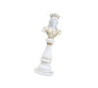 Ldabrye Scultura di cavallo del re della statua di scacchi nero/bianca per la decorazione sofisticata della casa e dell'ufficio Decorazione classica che progetta l'ornamento decorativo