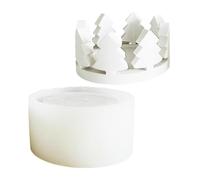 Ldabrye Stampo in silicone per portacandele, albero di Natale, fiore, tealight, basi per candele, stampo in silicone per artigianato