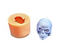 Ldabrye Stampo in silicone per resina, tre teschi, candele, personaggi europei e classici, stampo per candele profumate per la casa