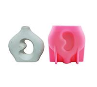 Ldabrye Stampo in silicone per resina, vaso di fiori secchi Stampo in silicone rotondo Arch-Flowerpot Stampo in resina Fiore di cemento