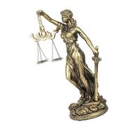 Ldabrye Statua della giustizia in resina con scala per mensola decorazione per la casa