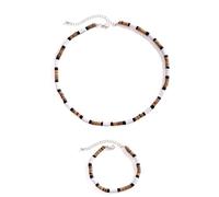 Ldabrye Surfer Styles Coconuts Wood Bead Jewelry Set di collana di moda e set di gioielli accessorio per uso quotidiano accessori tessuti