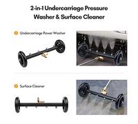 Ldafava 16 Pollici 2 in 1 rondella sotto Carreggiata rondella di Potenza di Potenza di Potenza Attacco Acqua con Bacchette di prolunga per la Pulizia del Terreno dell'auto in Acciaio