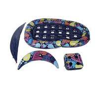 Ldafava 3 in 1 piscina galleggiante piscina multifunzionale piscina per adulti gonfiabili con baldacchino da sole rimobile e portabicchieri per la festa del lago di spiaggia di grandi