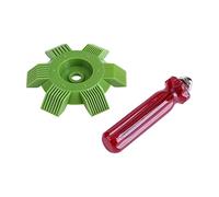 Ldafava Auto AC Condenser Fin piastrellatore Strumento Professionale Air Condizionamento Auto Condizionamento Kit di Riparazione di Pettine per la Manutenzione A/C Verde Rosso 3,2 Pollici