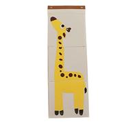 Ldafava Borsa di stoccaggio montato a parete Over Door Hanging Organizzatore a 3 strati Closect Felt Material Pocket per i giocattoli per bambini decorazioni per la casa (Giraffa)