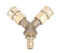 Ldafava Connettore Splitter rondella di Pressione Ottone di Alto Grado in Ottone a Tre Vie Connetti rapi 3/8 Pollici Raccordi per Gli Strumenti di Lavaggio delle Auto e Le rondelle ad