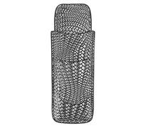 Ldafava Custodia per sigari Elegante Modello tessuto vintage in pelle portatile 2 supporto per sigari per regali da viaggio uomo in pelle artificiale 6,5x18 cm (Argento)