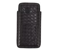 Ldafava Custodia per sigari portatile in pelle Maro Humidor Travel Idratanti Porta sigaro per uomini Regali 3 Sticchi Capacità in pelle Premium Design compatto leggero (Nero)