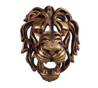 Ldafava Leone Head Art Decor muro Decor 3D Resina Gold Scultura Testa Lion Scultura vivida Montata a parete Arte per soggiorno Decoraggio per la casa Materiale 20x15x12cm