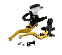 Ldafava Leve della frizione freno CNC universali Le virgole per pompa idraulica regolabile set di cilindri per cilindri per bici sportiva bici bici bici scooter in alluminio rosso nero (Oro)