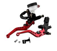 Ldafava Leve della frizione freno CNC universali Le virgole per pompa idraulica regolabile set di cilindri per cilindri per bici sportiva bici bici bici scooter in alluminio rosso nero (Rosso)