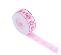 Ldafava Poliestere Nastro per Baby Shower è Una Ragazza Blu Rosa Blu Baby Party favorevole Dono colorare Nastro per Baby Shower Decorazioni per Feste di Battesimo (Rosa)