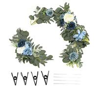 Ldafava Set di festoni di Fiori Finti, di Fiori Artificiali, Decorazioni per Matrimoni, ricevimento di Benvenuto, cartelli per Cerimonie, Decorazioni in Schiuma di plastica, 2 Pezzi (18058-Hl)