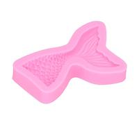Ldafava Stampo in silicone a forma di pesce Premium Premium Flexible Food Grade Cioccolato Fidant Baking Stampo per decorazioni per torte Cragate di caramelle Rosa 47 7G (Big Fish Tail Rosa)