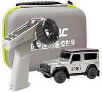 LDARC - Mini auto radiocomandate in scala 1/64, 2,4 con telecomando completamente proporzionato, un regalo per adulti, ragazzi e ragazze, con luci a LED e una borsa portatile (R01-argento)