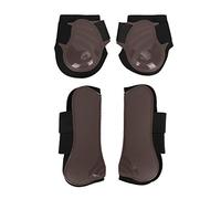 LDAUYZLING 1 Set Gambale per Cavallo Proteggi Gamba PU Imbottitura Interna Ammortizzazione Elastica Conchiglia Ispessita in PU (Un set di medie dimensioni)