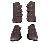 LDAUYZLING 1 Set PU Gambale per Cavallo Gambale Protettore Gambali Ispessiti con Fodera Morbida (XL)