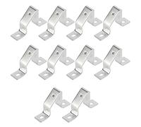 LDAUYZLING 10PCS Staffa per montaggio su guida a U Staffa per connettore a forma di U con supporto inclinato per binario di guida in acciaio inossidabile C45 (Foro M4)