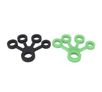 LDAUYZLING 2 Pezzi Barella per Dita in Silicone Fasce Elastiche Portatili per Resistenza alla Mano Rinforzo 11LB (Verde Scuro + Nero)