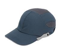 LDAUYZLING Cappello da baseball Elmetto protettivo con visiera traspirante Protettivo regolabile per il lavoro sportivo (Blu con bordo grigio)