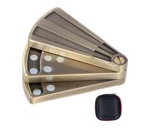 LDAUYZLING Cursore antistress a forma di ventaglio a 3 strati Meccanico per alleviare l'ansia Cursore push a forma di ventaglio in metallo portatile per (Rame)