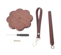 LDAUYZLING Portafilo portatile con cinturino da polso in pelle Supporto per sfera di filato in legno di noce per lavori a maglia all'uncinetto da viaggio a casa