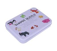 LDAUYZLING Puzzle in legno educativo BAMBINI APPRENDIMENTO Early Learning Set con container per bambini Evoro giocattolo animale (Animale da allevamento)