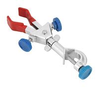 LDAUYZLING Strumento da laboratorio Doppio regolatore Morsetto per matraccio chimico Supporto per condensatore per storta in acciaio (S)