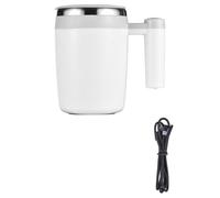 LDAUYZLING Tazza da caffè auto-commovente con indicatore digitale di temperatura e potenza, in acciaio inox da 13,5 once, bicchiere frullatore magnetico automatico, integrato