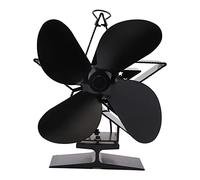 LDAUYZLING Ventilatore per stufa alimentato a calore a 4 pale Resistenza alle alte temperature Ventilatore per camino termodinamico a basso rumore per stufa a legna