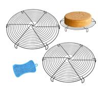 LdawyDE 2pcs Gratella Raffredda Torte per Dolci 32cm Griglia Raffreddatorta Acciaio Inossidabile Rotondo con 6 Piedini di appo per Raffreddare, Torte, Biscotti Crostata