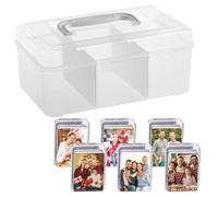 LdawyDE Deck Box , Porta Carte da Gioco, Deck Box Magic con Coperchio Trasparente, Include 6 Scomparti Incorporati, per Conservare le Carte e Organizzare il Materiale da Ufficio