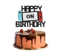 LdawyDE Decorazioni Torta Compleanno Videogiochi, Happy Birthday Cake Topper a Tema di Console, Decorazioni Torte per Ragazzi e Ragazze (A)