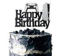 LdawyDE Decorazioni Torta Compleanno Videogiochi, Happy Birthday Cake Topper a Tema di Console, Decorazioni Torte per Ragazzi e Ragazze (C)