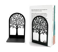 LdawyDE Fermalibri, 2 fermalibri in metallo Fermalibri ad albero in metallo Fermalibri da scrivania decorativi per la casa, la scuola, l'ufficio, la biblioteca per i libri, i film, i CD
