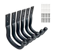 LdawyDE Ganci da Muro per Garage, 6 Pezzi Gancio a J per Impieghi Gravosi, Staffa per Montaggio a Parete per Impieghi Gravosi per Riporre Pesanti attrezzi da giardino, Utensili Elettrici