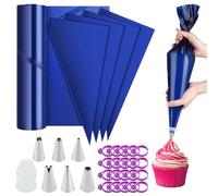 LdawyDE Sac à poche usa e getta, 50 pezzi, 52 cm, extra grandi, con beccucci in acciaio inox, per biscotti, cupcake, dessert, torte, decorazioni