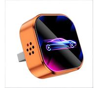 LDBKFD Adattatore Wireless CarPlay & Android Auto 2-in-1per BMW 1 Series 1er Serie 1 E81 E82 E87 E88 F20 F21 F40 F70 F52, Mini Dongle USB Cablato a Wireless, WiFi 5GHz, Plug & Play,Orange