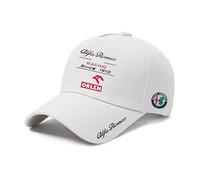 LDBKFD Cappello da Baseball con Logo Auto per Alfa Romeo Giulietta (Type 940) 2015-2020, Cotone per Uomini e Donne Regolabile Berretti da Baseball,White