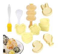 LDBKLGHJ 10 Pezzi Onigiri Stampi Kit - Set di stampi per sushi, riso, triangolo e forme varie, ideale per la preparazione di piatti casalinghi e professionisti