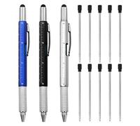LDBKLGHJ 3 Pezzi Regalo Uomo, Penna Regalo Multifunzione 6 IN 1, Idee Regalo Uomo, Regalo Uomo Compleanno, Gadget Regalo Uomo Originale Utile, Regali per Papà/Lui, Regalo Festa del Papà