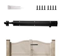 LDBKLGHJ chiavistello Porta in Alluminio Nero 21,4cm con Viti e Colla Senza Chiodi per Serratura Legno Finestra Porta Scorrevole Ingresso Balcone Sicurezza Domestica