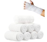 LDBKLGHJ Conforming Gauze Rolls - 8 Pack Sterile Elastic Bandage Wraps, 4 Inches x 5 Yards, Soft And Breathable Wound Dressing for First Aid And Body Care