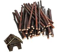 LDBKLGHJ Mini bastoncini di legno di balsa - Parti sfuse versatili per fai da te, Bricolage e Artigianato - Confezione da 500 g con circa 100 bastoncini di legno naturale