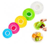 LDBKLGHJ Pellicola Copertura Contenitori Alimentari Riutilizzabile 90 Pezzi con Bordo Elastico Multicolore per Ciotole Piatti Frigorifero Picnic Conservazione Cibo