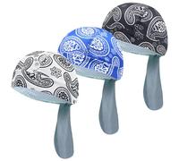 LDBKLGHJ Set da 3 pezzi Berretto da ciclismo, assorbente del sudore, traspirante, ad asciugatura rapida, protezione UV, Bici, Perfetti per l'Uomo Moderno che Ama lo Stile Durag (nero blu bianco)